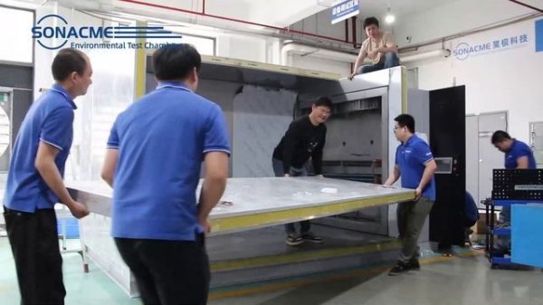 установка большой камеры installation walk-in test chamber