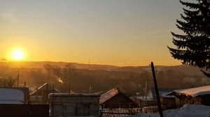 О красивом Кузбасском восходе и кошачьем несчастье! 13-02-2026