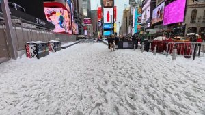 СНЕЖНЫЙ ШТОРМ В НЬЮ ЙОРКЕ Атмосферная прогулка по улицам