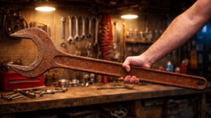 Реставрация ржавого гаечного ключа на 130