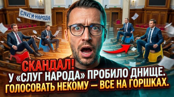 СКАНДАЛ! У «СЛУГ НАРОДА» ПРОБИЛО ДНИЩЕ. ГОЛОСОВАТЬ НЕКОМУ — ВСЕ НА ГОРШКАХ.
