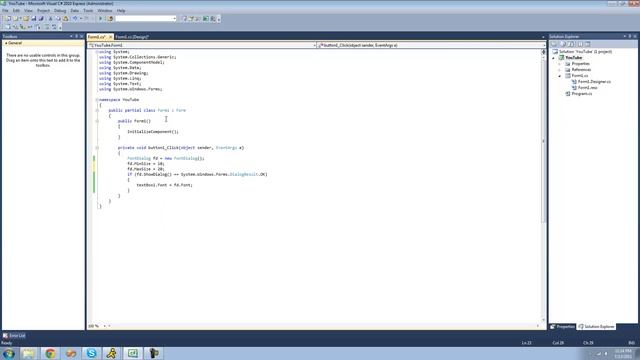 C# Beginners Tutorial - 83 - FontDialog смотреть онлайн