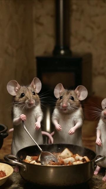 Мыши-кулинары готовят кушанье! #мыши #приключения #еда