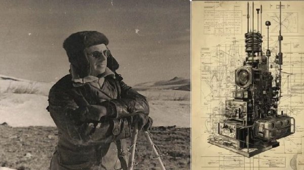 В 1965 году, в  глухой тайге, был встречен человек со странным прибором в руках