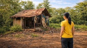 Молодая девушка превратила полуразрушенный дом в здание в котором можно жить. Бушкрафт