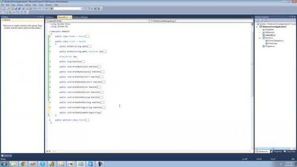 C# Beginners Tutorial - 194 - Project 6 Reading and Writing Classes, Writing Strings