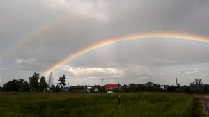 Кучево-дождевое облако и радуга над городом Вязники 5.06.2015