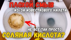 Залей соляную кислоту в унитаз! И узнаешь почему вода плохо уходит и как образуется мочевой камень