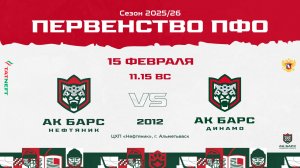 15.02.2026г., ХК "АК БАРС-НЕФТЯНИК" (г. Альметьевск) - ХК "АК БАРС-ДИНАМО" (г. Казань)
