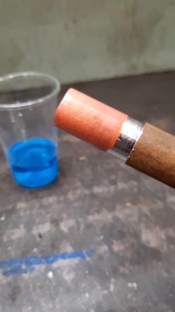 Омеднение железа за 3 секунды в медном купоросе.