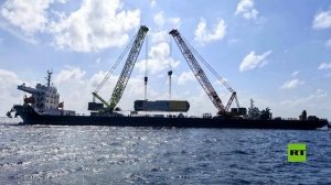 مشاهد لاستعادة المرحلة الأولى من صاروخ "لونج مارش-10" في أول عملية انتشال للصواريخ الصينية