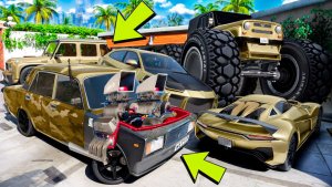 Угнал кучу золотых чит тачек у мажора в GTA 5! Битва воров в ГТА 5 Онлайн!