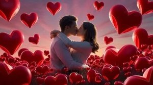 С днём святого Валентина. Шикарная музыкальная открытка.