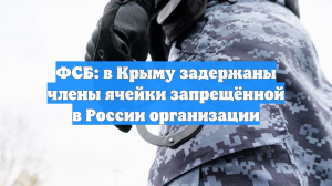 ФСБ: в Крыму задержаны члены ячейки запрещённой в России организации