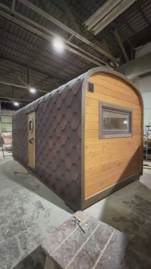 🎥Баня Квадро-хаус с продленным проливным полом в зону отдыха от компании DSV Group