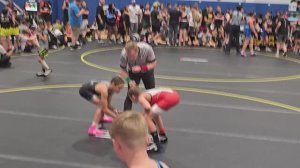 Вольная борьба - девочка против мальчика.