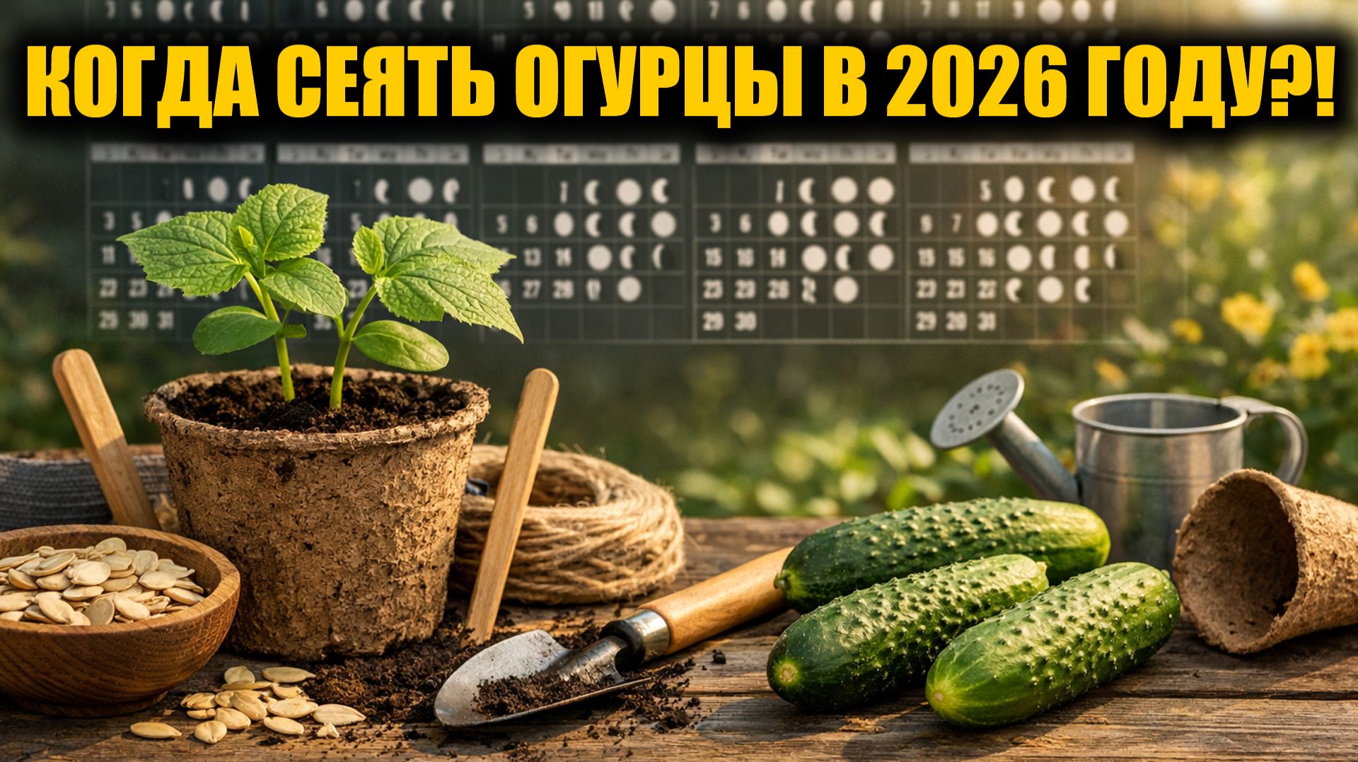 Когда СЕЯТЬ ОГУРЦЫ на рассаду в 2026 году, самые благоприятные дни смотреть онлайн