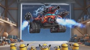 Молния Маквин и злодей мегамозг с меньонами в гонке против злодея гонка синий красный тачки