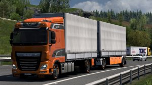 548 / ЕTS2 1.57 / DAF XF / Купил новый трак и сразу в Британию.