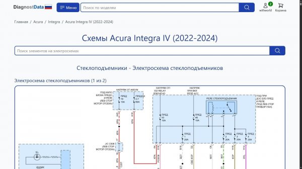 Схемы Acura Integra IV (2022-2026)