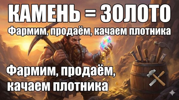 КАМЕНЬ, КОТОРЫЙ ПРИНОСИТ ЗОЛОТО. Где фармить, сколько продать и как прокачать плотника в Quinfall.