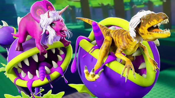 ТАК ВОТ КАК ВЫМЕРЛИ ДИНОЗАВРЫ? ОББИ НА ДВОИХ Roblox Chomp