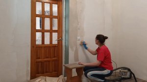 ПЕРЕЛЕЛАЛИ ДВЕРНЫЕ ПРОЕМЫ./ ПОДГОТОВИЛИ СТЕНЫ К ПОКЛЕЙКЕ ОБОЕВ.