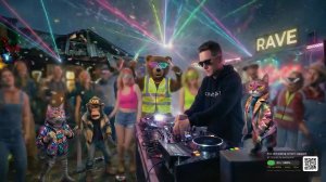 Рейв в деревне 24/7. Звёзды над головой, бас в груди. Кошачий продюсер и команда "рвут танцпол"