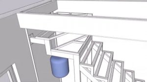 модель лестничного каркаса #24