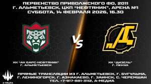 14.02.2026г., ХК "АК БАРС-НЕФТЯНИК" (г. Альметьевск) - ХК "ДИЗЕЛЬ" (г. Пенза)