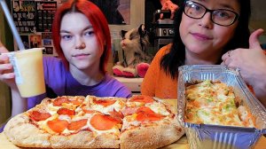 Мукбанг | ДоДо пицца Римская Кон Карне, Паста песто с креветками | Обжор Асмр