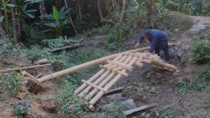 Без гвоздя и самореза собрал деревянный арочный мост