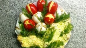 Салат на 8 Марта Закуска на праздничный стол Тюльпаны