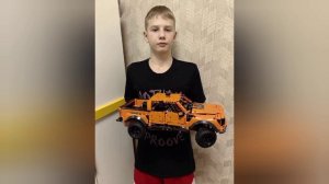 Выставка НТТ-2026. Захаров Даниил, 13 лет. Оранжевый грузовик