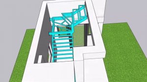 модель лестничного каркаса #40