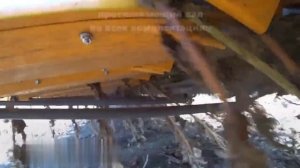 Комбайн Полесье GS 12 уборка с подсолнечной жаткой Санмастер Нео 8,4