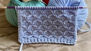 КРАСИВЫЙ РЕЛЬЕФНЫЙ УЗОР "РОМБИКИ" | УЗОР ДЛЯ ШАПОК И СВИТЕРОВ