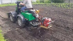 КАК можно Минитрактор и мотоблок с фрезой в работе.