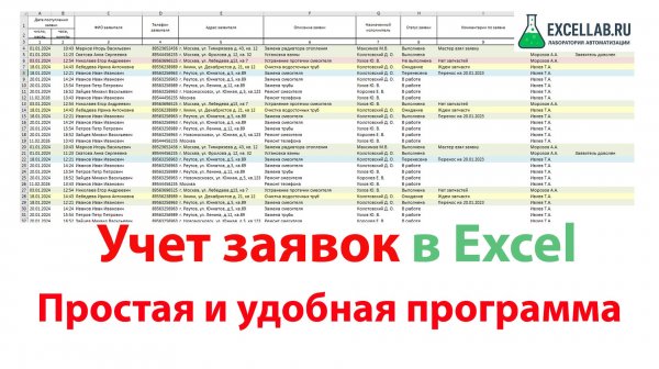 Как вести учет заявок в Excel - простой и удобный журнал