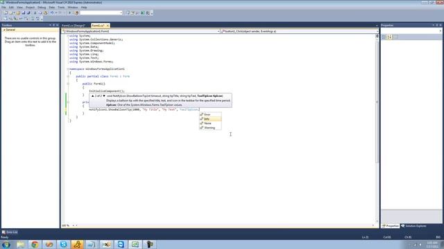 C# Beginners Tutorial - 96 - NotifyIcon Control смотреть онлайн