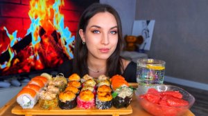 MUKBANG | РОЛЛЫ СУШИ 🍣 ROLLS SUSHI