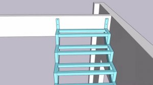 модель лестничного каркаса #9