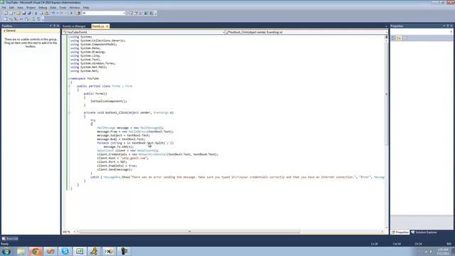 C# Beginners Tutorial - 76 - Project 1 Email Sender, pt 3 смотреть онлайн