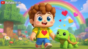 Лёня и черепашка: не торопись, мы все успеем! Добрый voxel мультфильм