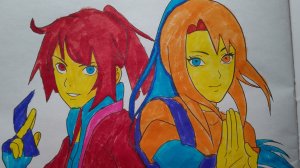 Раскраска тëмное искусство 009 (Наруто)