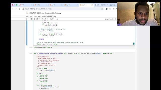 вероятностные алгоритмы проверки чисел на простоту | Выполнение