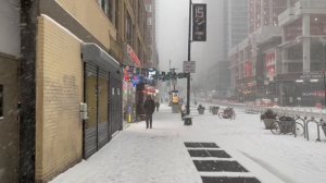 СНЕГОПАД В НЬЮ-ЙОРКЕ ❄️ Прогулка по заснеженному Мидтауну