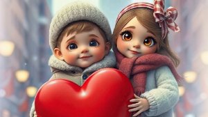 Сердца бьются в унисон! С днём влюблённых. Красивая музыкальная открытка.