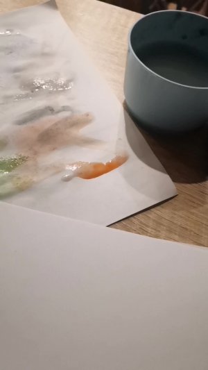 Рисую капибару красками