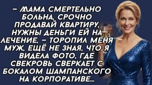 Мама смертельно больна, срочно продавай квартиру, нужны деньги ей на лечение, — торопил меня муж